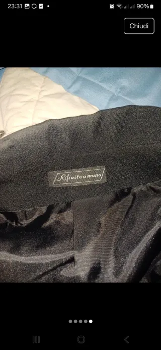 Tailleur donna lana giacca e gonna nero