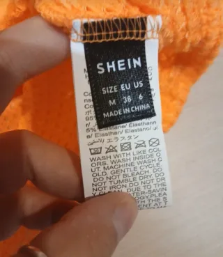 Camiseta punto manga 3/4 naranja