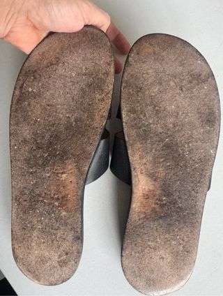 Sandalias Hermes Izmir Cuero Negro Originales