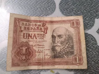 Billete 1 Peseta Banco de España 1953