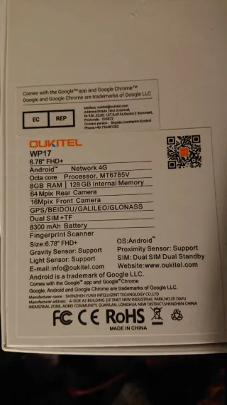 ¡¡¡Oferta¡¡¡ Oukitel WP17 128GB Negro