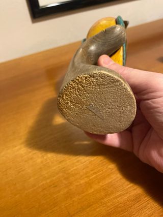 Pappagallo in legno decorativo