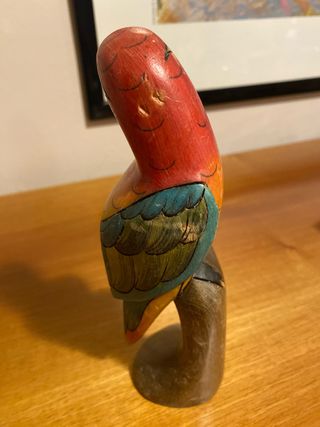 Pappagallo in legno decorativo