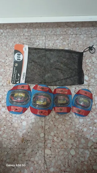 Protecciones Spiderman rodillas y codos