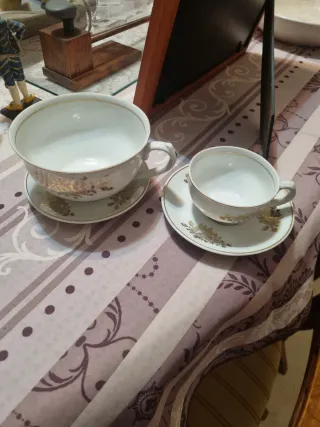 2Tazas y 2platos de porcelana de royal gijon