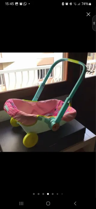 Portabebés y cochecito para muñeca