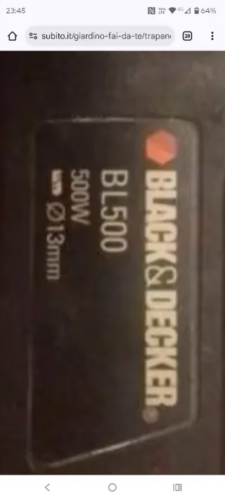 Trapano Black & Decker BL500 500W