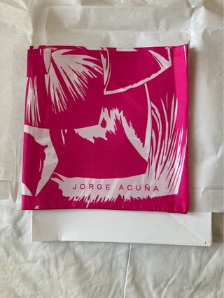 Foulard nuovo Jorge Acuña Rosa e Bianco