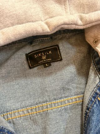 Giubbotto Jeans SikSilk con Cappuccio