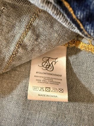 Giubbotto Jeans SikSilk con Cappuccio