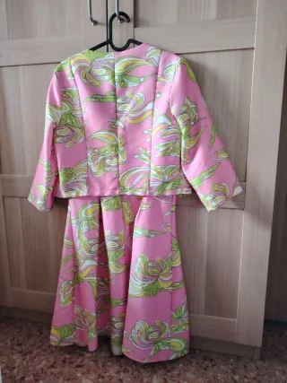 Vestido rosa corto estampado