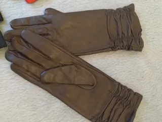 Guantes de piel vintage marrones