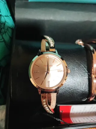 TIME100 Set Reloj y Pulseras Mujer color oro rosa