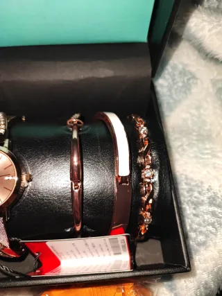 TIME100 Set Reloj y Pulseras Mujer color oro rosa