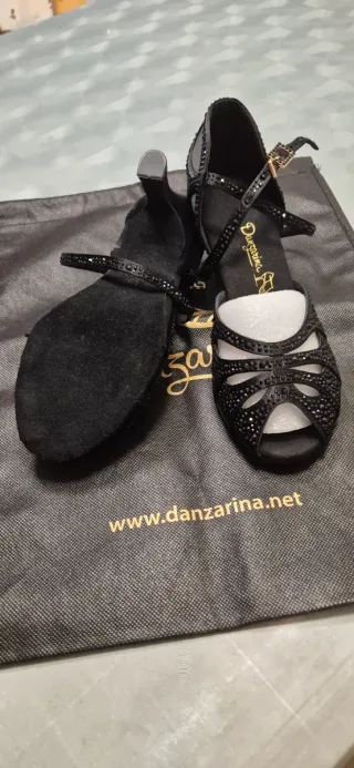 Zapatos de baile Danzarina negros con pedrería