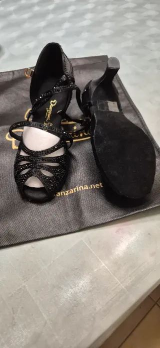 Zapatos de baile Danzarina negros con pedrería