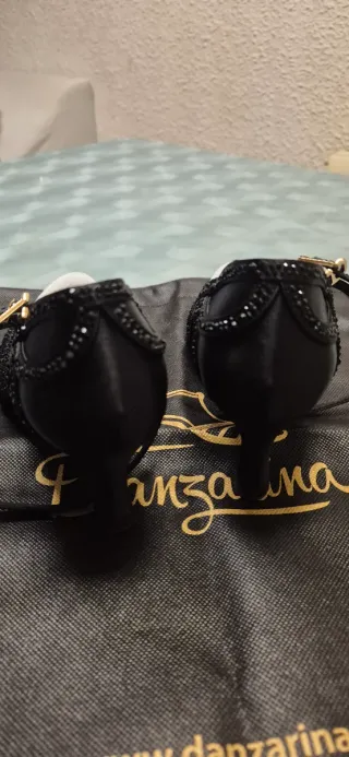 Zapatos de baile Danzarina negros con pedrería