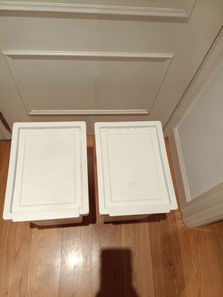 2 Contenedores Ikea blancos