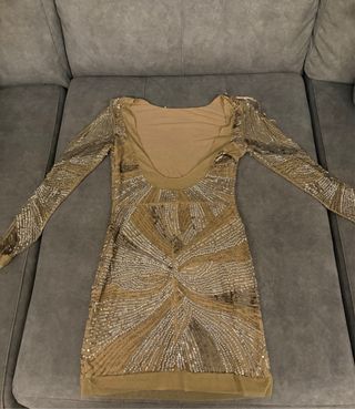 Vestido fiesta dorado