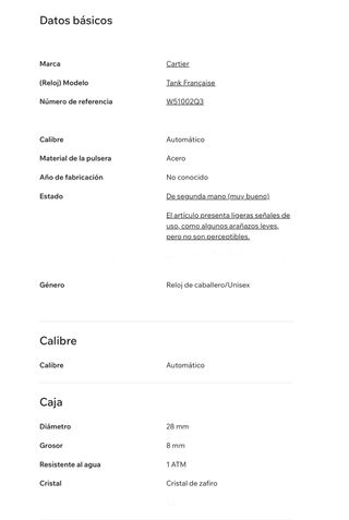 Cartier Tank Française Automático