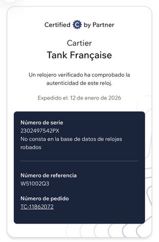 Cartier Tank Française Automático