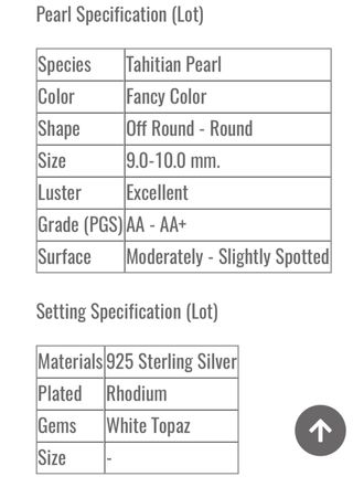 Pendientes Perlas Tahitian 9-10mm