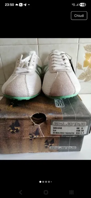Scarpe Atlanta scamosciate e tela taglia 38