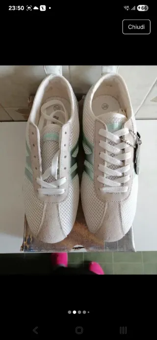 Scarpe Atlanta scamosciate e tela taglia 38