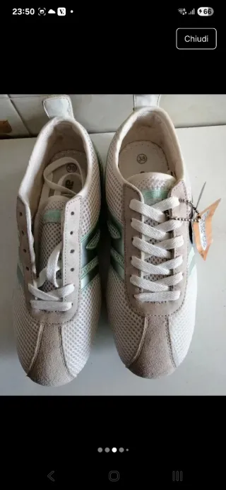 Scarpe Atlanta scamosciate e tela taglia 38