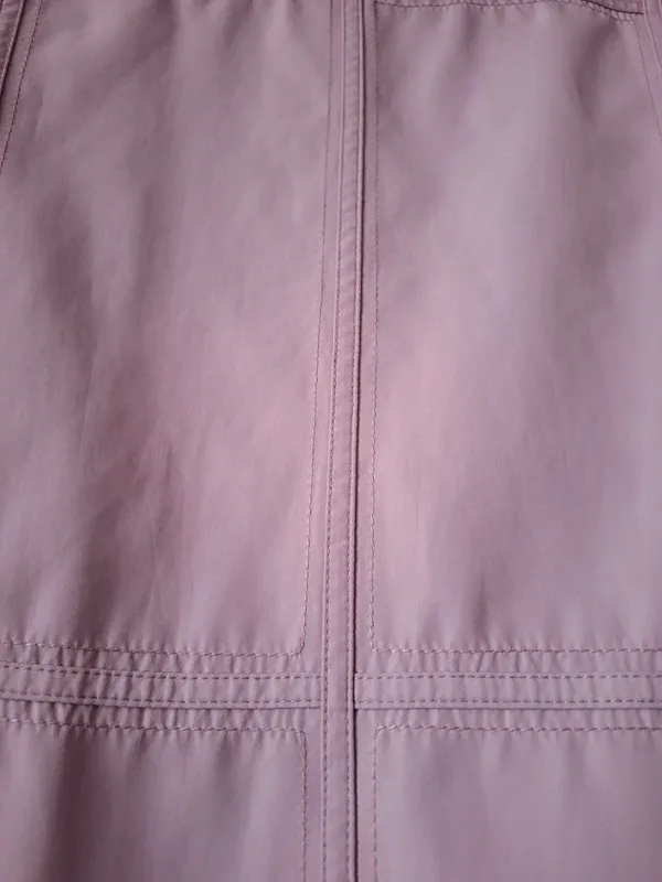 Parka rosa con capucha desmontable