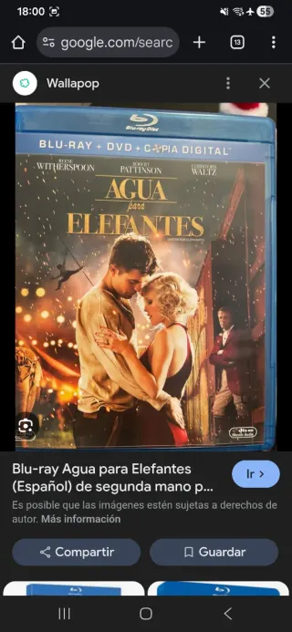 Blu-ray Agua para Elefantes (Español)
