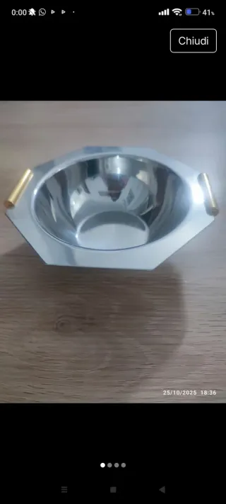 Ciotole Acciaio Inox con Manici Oro