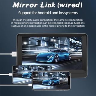 Wireless Carplayer y Android Auto Car Stereo 7 Pul