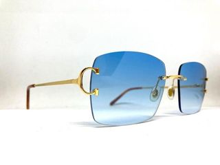 Gafas Cartier Signature C Azules Doradas