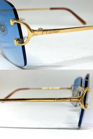 Gafas Cartier Signature C Azules Doradas