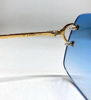Gafas Cartier Signature C Azules Doradas