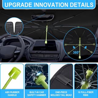 Parasol Coche Delantero, Parasol Paraguas Coche De