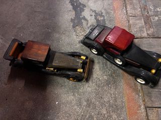 Modellini auto vintage artigianali legno