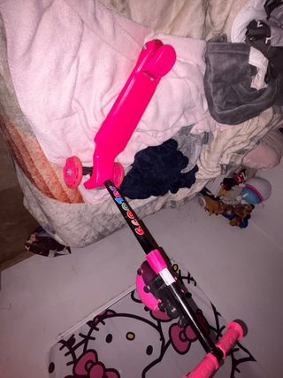 Monopatín 3 ruedas rosa