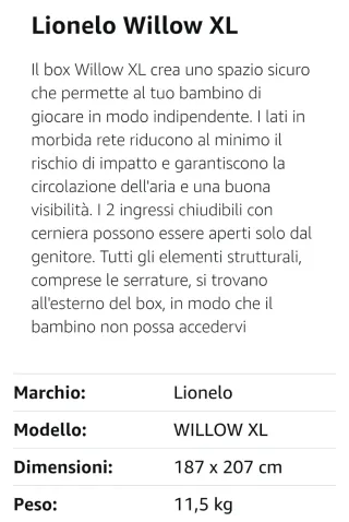 Box/Recinto per bambini LIONELO