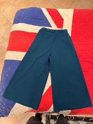 Pantaloni donna 3/4 verdi elastici