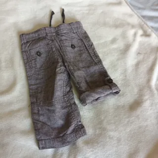 Calça / calção de ganga bebé castanho