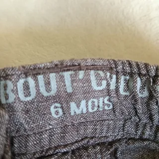 Calça / calção de ganga bebé castanho