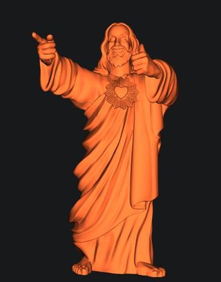 Estatua Jesucristo Parodia