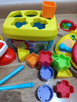 Lote Juguetes Infantiles: Tambor, Piano, Volante y