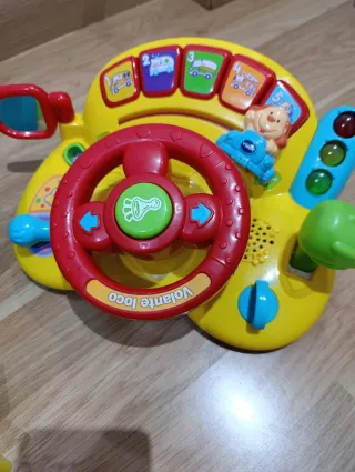 Lote Juguetes Infantiles: Tambor, Piano, Volante y