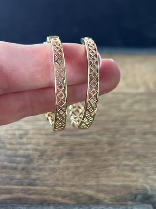 Pendientes Aro Grandes Bañados en Oro 14k