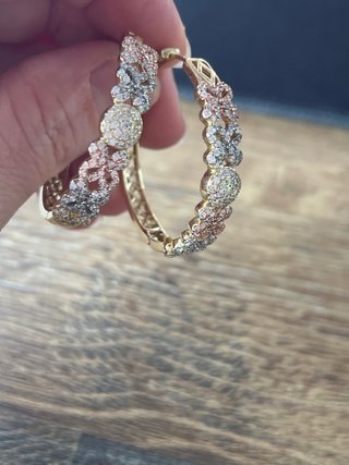 Pendientes Aro Grandes Bañados en Oro 14k