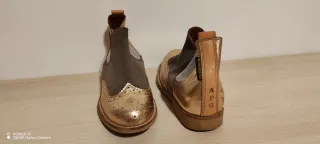 Botines Mujer Oro y Gris
