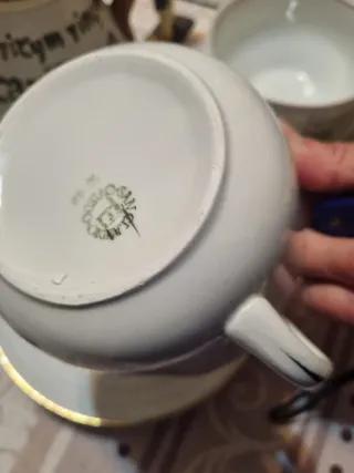 Tazón y plato de porcelana de san claudio oviedo